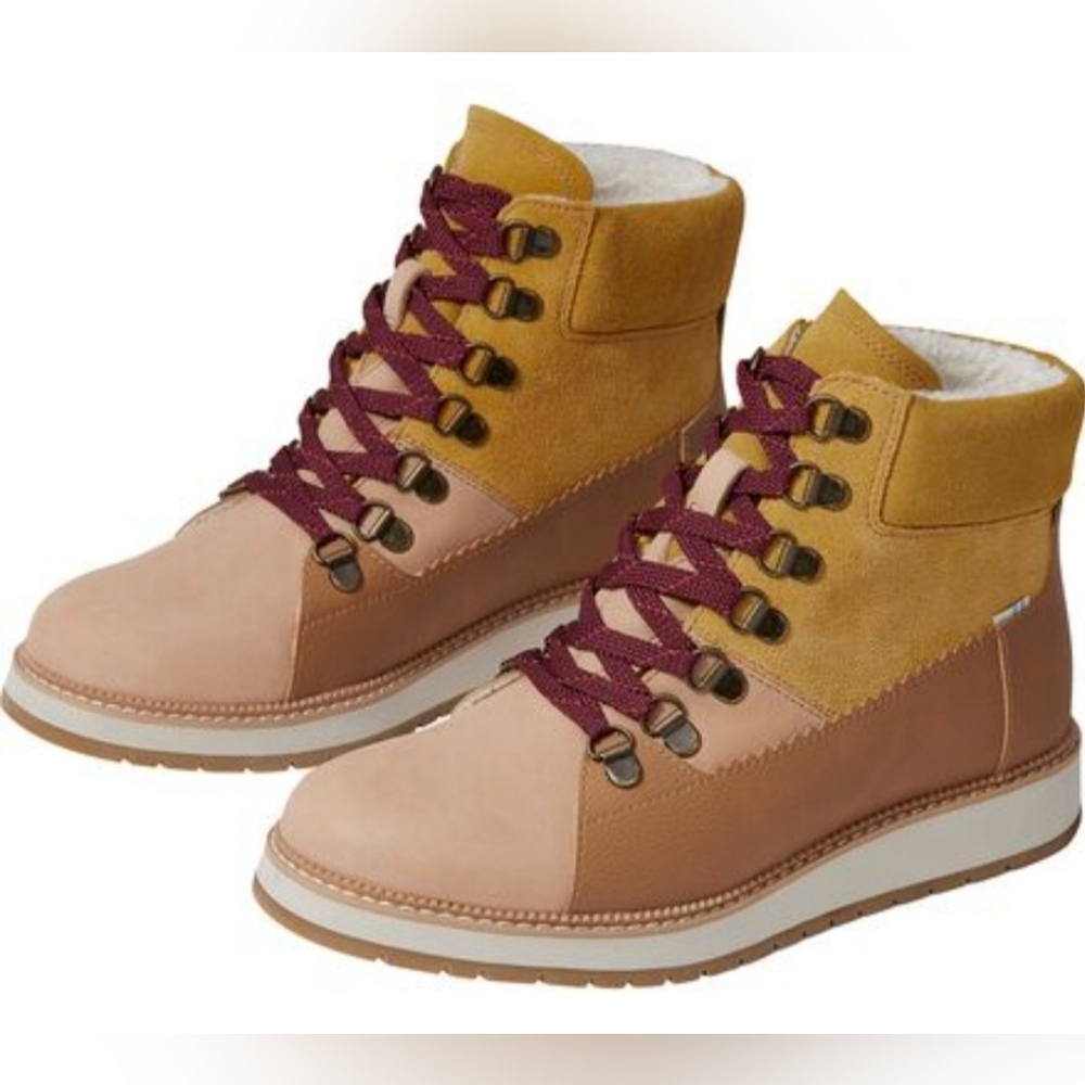 TOMS Mesa Brown Waterproof Honey Oiled Nubuck Suede Boot, Size 6.5, NWOT